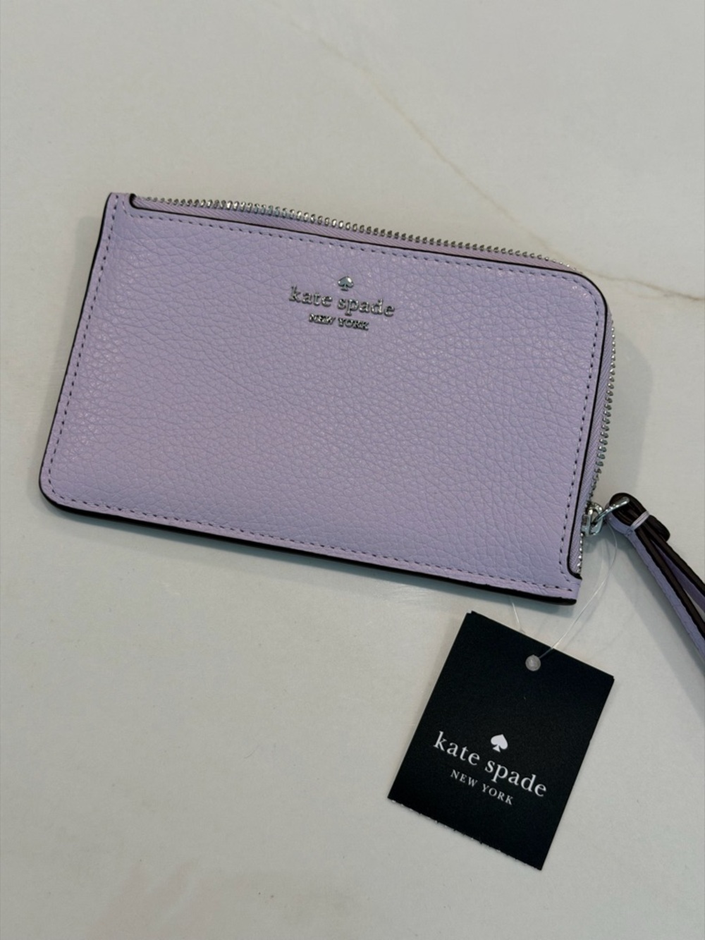 kate spade pastel lavender leather wristlet with strap - Picture 2 of 6